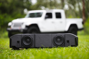 TXJTD8 Jeep Gladiator JT (2020-24) Under Seat Dual 8" Loaded Subwoofer Enclosure
