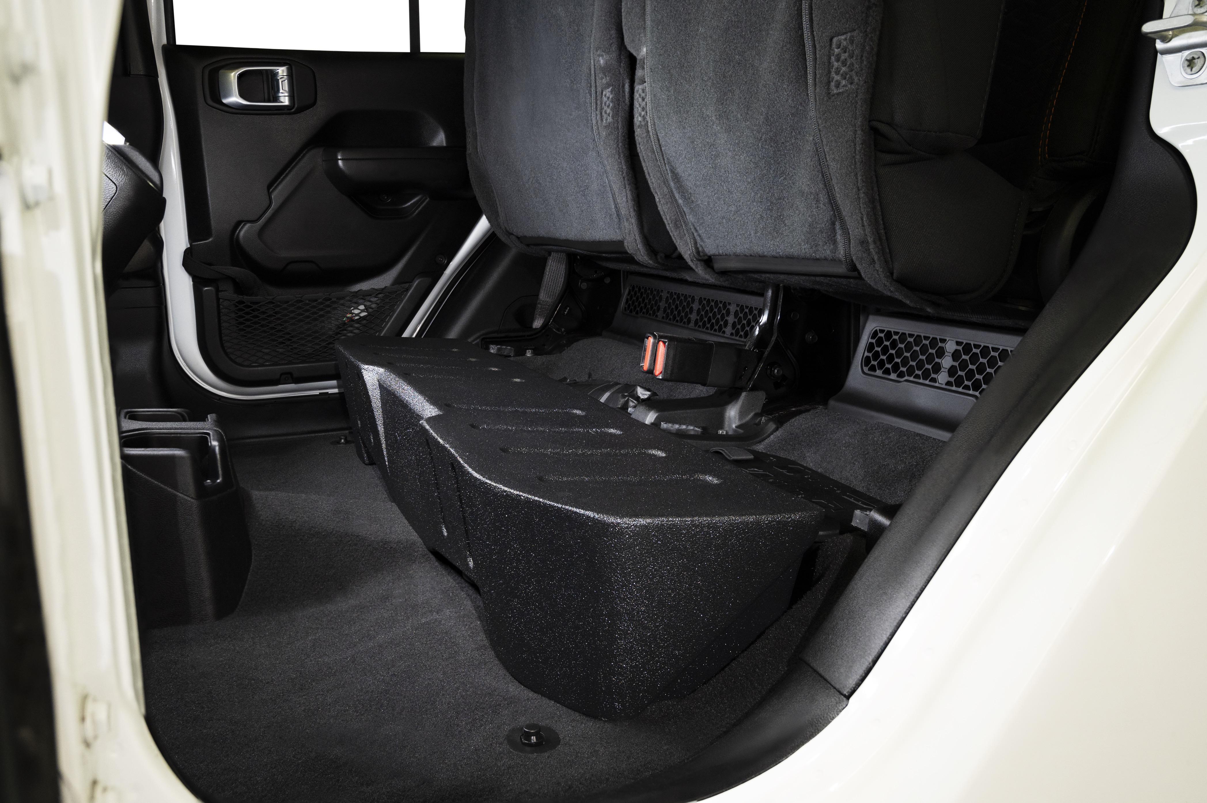 TXJTD8 Jeep Gladiator JT (2020-24) Under Seat Dual 8" Loaded Subwoofer Enclosure