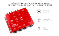 Hi/Lo Converter 6-Channel with 12 Volt Trigger Output (Remote out) - DS18