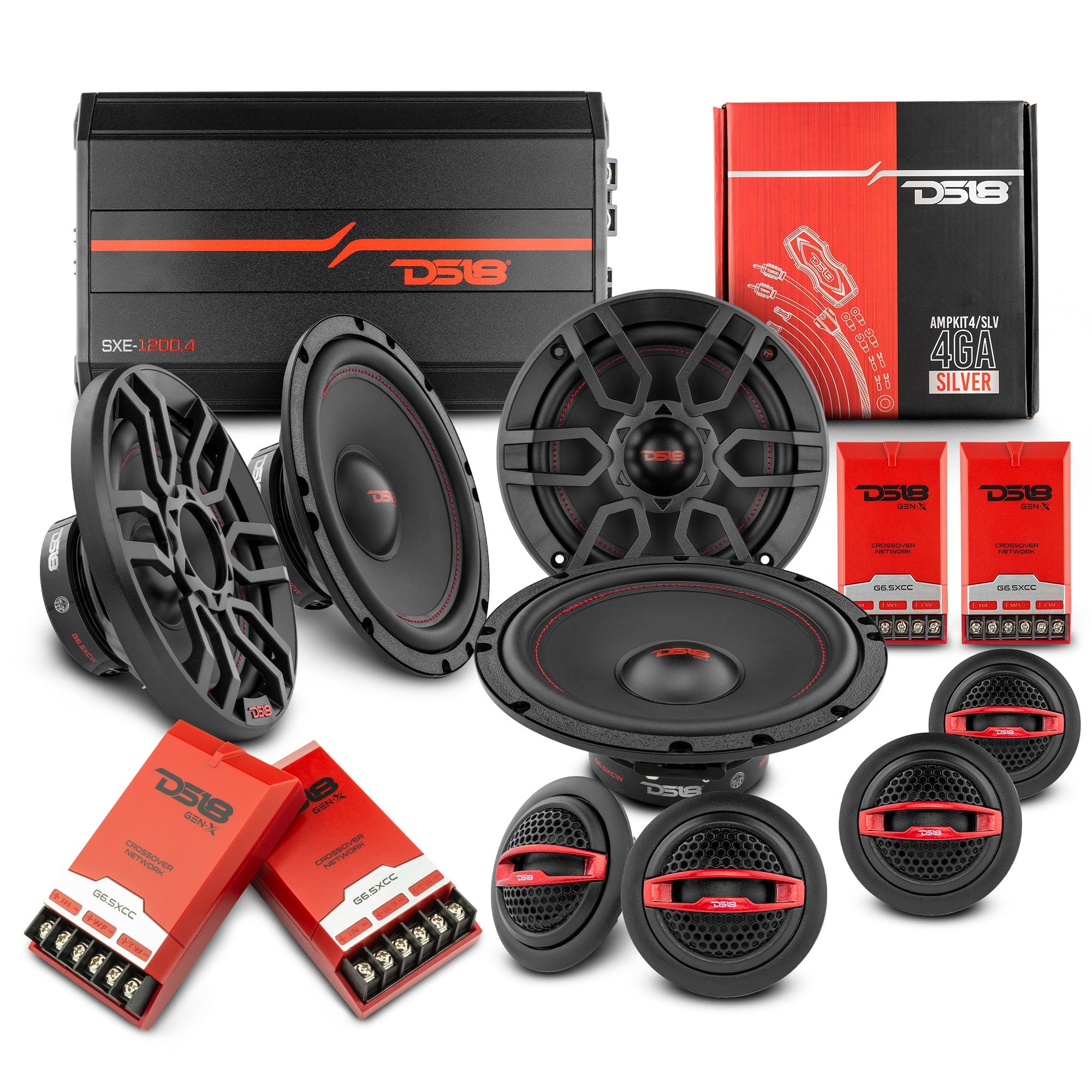 DS18 2008-2019 Honda Accord Front and Back Doors Speakers Good Upgrade/Replacement Package 900 Watts - DS18