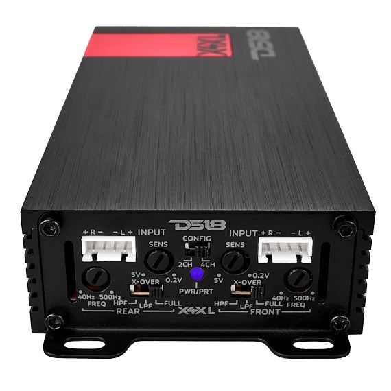 X 4-Channel Ultra Compact Class D Amplifier 4 x 120 Watts Rms @ 4-ohm - DS18
