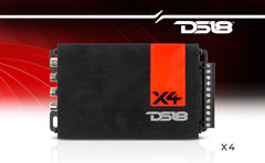 X 4-Channel Ultra Compact Class D Amplifier 4 x 70 Watts Rms @ 4-ohm - DS18