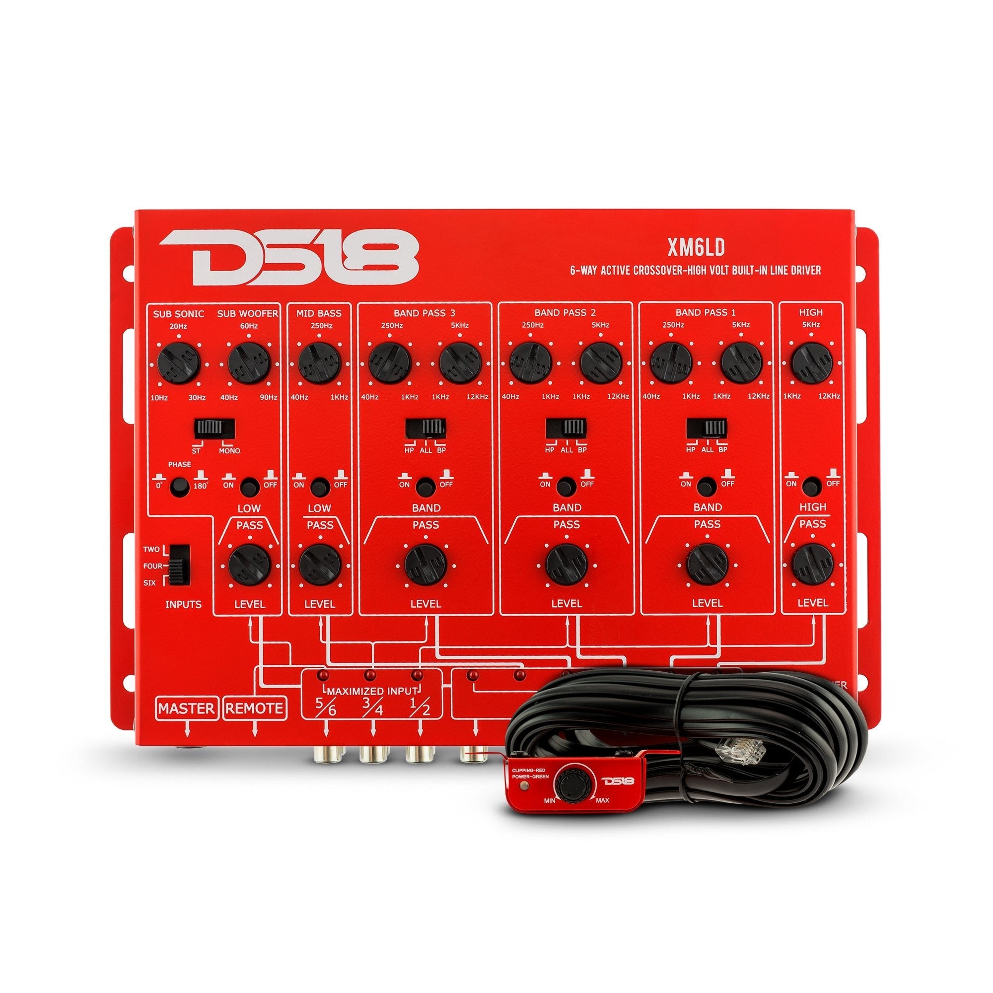 6-Way Active Crossover with Remote Gain Control - DS18
