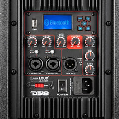 ZUMBA LOUD 15" High-Powered Amplified Professional Speaker System With Bluetooth and TWS 1000 Watts - DS18