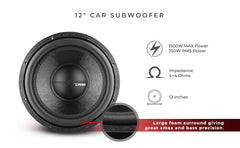 ZR 12" Subwoofer 750 Watts Rms DVC 4-Ohm - DS18