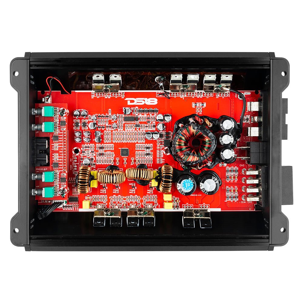 ZR 4-Channel Class D Amplifier 4 x 150 Watts Rms @ 4-ohm - DS18