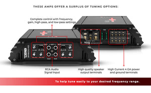 ZR 4-Channel Class D Amplifier 4 x 150 Watts Rms @ 4-ohm - DS18