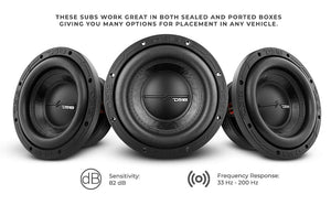 ZR 8" Subwoofer 450 Watts Rms DVC 4-Ohm - DS18