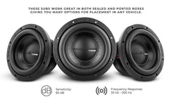 ZR 8" Subwoofer 450 Watts Rms DVC 4-Ohm - DS18