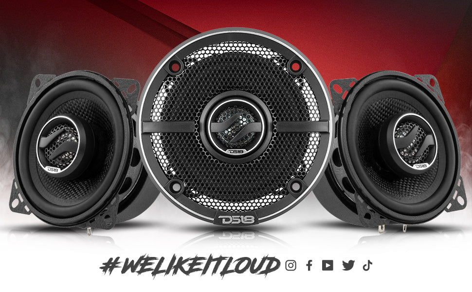 ZXI 4" 2-Way Coaxial Speakers with Kevlar Cone | 50 Watts RMS 4-Ohm - DS18