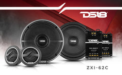 ZXI 6.5" 2- Way Component Speaker System with Kevlar Cone | 120 Watts Rms 4-Ohm - DS18
