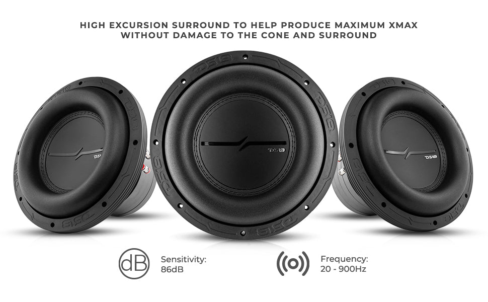 ZXI 10" High Excursion Subwoofer Quad Stacked Magnets | 800W RMS DVC 4-Ohm - DS18