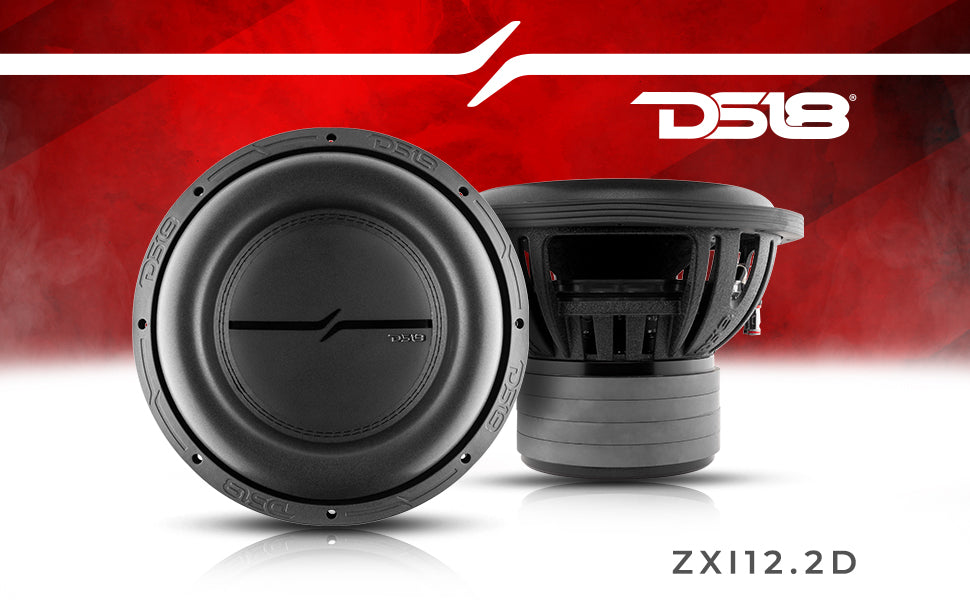 ZXI 12" High Excursion Subwoofer Quad Stacked Magnets | 1000W RMS DVC 2-Ohm - DS18