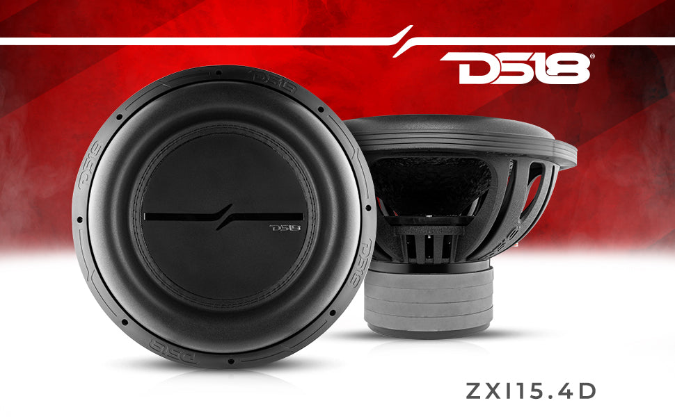 ZXI 15" High Excursion Subwoofer Quad Stacked Magnets | 1000W RMS DVC 4-Ohm - DS18