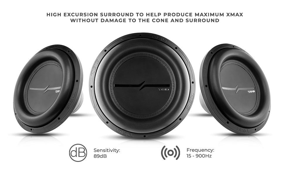 ZXI 15" High Excursion Subwoofer Quad Stacked Magnets | 1000W RMS DVC 4-Ohm - DS18