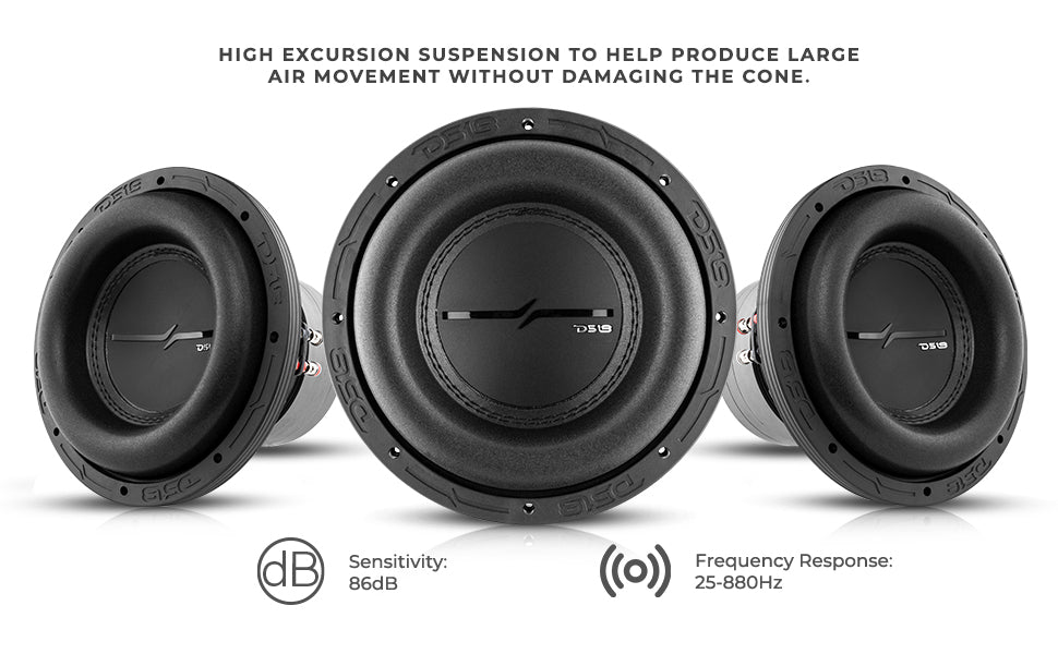 ZXI 8" High Excursion Subwoofer Quad Stacked Magnets | 600W RMS DVC 4-Ohm - DS18