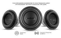 ZXI 8" High Excursion Subwoofer Quad Stacked Magnets | 600W RMS DVC 4-Ohm - DS18