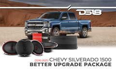 DS18 2016-2021 Chevy Silverado 1500 Crew and Extended Cab Front and Back Doors Speakers Better Upgrade/Replacement Package