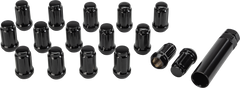 16/PK 12MMX1.25 TAPERED LUG NUTS 60' SPLINED BLACK