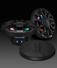 NXL 6.5" 2-Way Coaxial Marine Speaker with Bullet Tweeter and Digital Led Lights | 150W RMS 4-Ohm - DS18