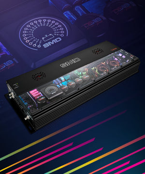 SMD Monoblock Amplifier with VM-1 Voltmeter and Digital LED Lights 8500W RMS at 1-ohm - Steve Meade Designs - DS18