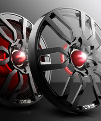 DS18 PRO-GTW10BK 10" Grill with Built-in 1.75" VC Neodymium Bullet Tweeter and RGB Lights 500 Watts Black - DS18