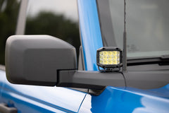 LED Light Kit | Ditch Mount | 2" Chrome Pair | Wide | Ford Bronco 4WD (21-26)