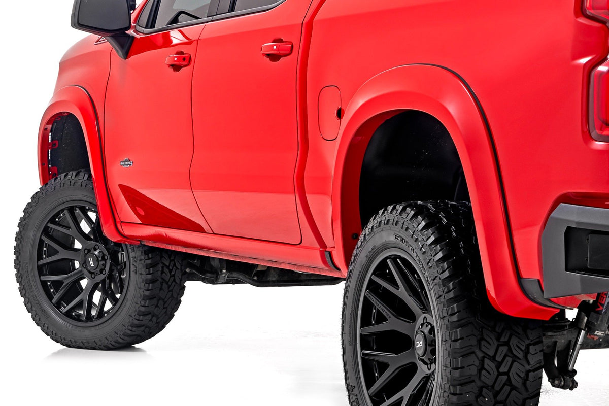 Sport Fender Flares | GAZ Summit White | Chevy Silverado 1500 2WD/4WD (19-26)