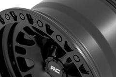 Rough Country 82 Series Wheel | One-Piece | Semi Gloss Black | 15x8 | 5x5.5 | -19mm