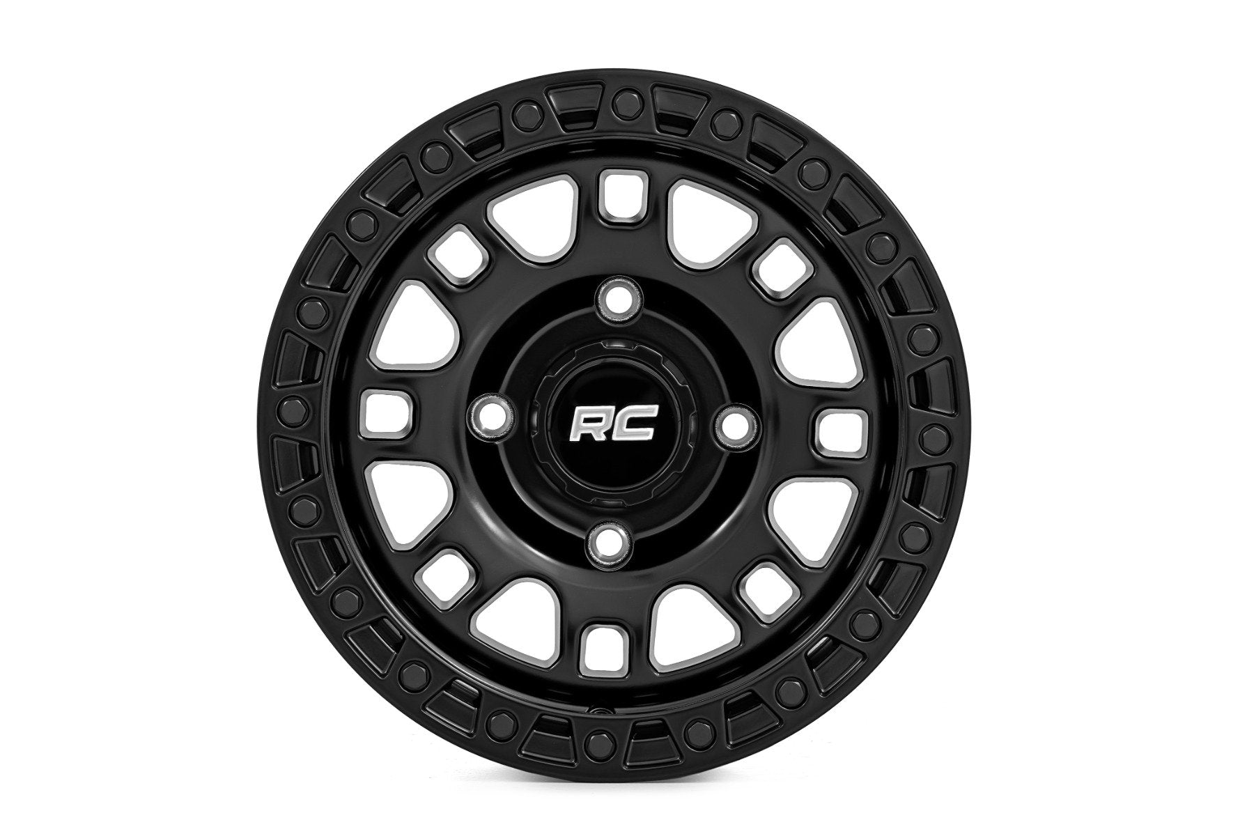 Rough Country 82 Series Wheel | UTV | Semi Gloss Black | 15x7 | 4x110 | +10mm