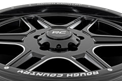 Rough Country 92 Series Wheel | Machined One-Piece | Gloss Black | 20x9 | 5x5.5 | +0mm