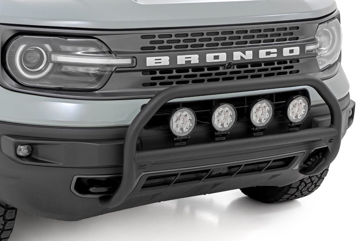 Nudge Bar | w/ Tow Hooks | 4 Inch Round Led (x4) | Ford Bronco Sport (21-24)