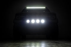 Nudge Bar | w/ Tow Hooks | 20 Inch BLK DRL Single Row LED | Ford Bronco Sport (21-24)