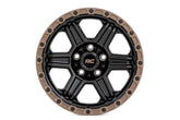 Rough Country 79 Series Wheel | One-Piece | Semi Gloss Black w/Bronze Ring | 18x9 | 6x5.5 |+18mm