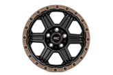 Rough Country 79 Series Wheel | One-Piece | Semi Gloss Black w/Bronze Ring | 15x8 | 5x5.5 | -19mm