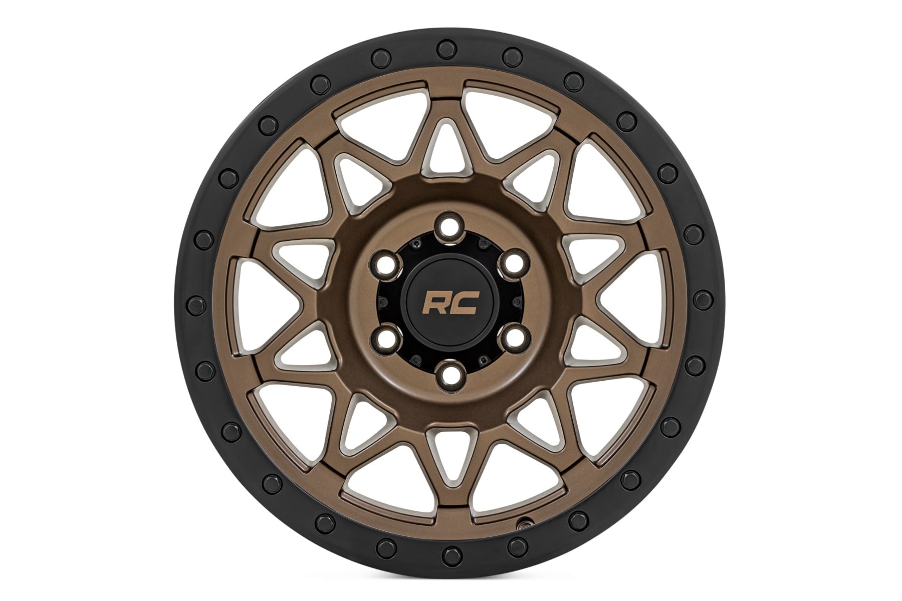Rough Country 78 Series Wheel | Simulated Beadlock | Bronze/Black | 18x9 | 6x135 | -12mm