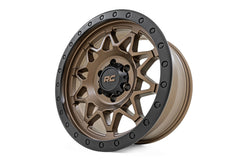 Rough Country 78 Series Wheel | Simulated Beadlock | Bronze/Black | 18x9 | 8x170 | 0mm