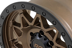 Rough Country 78 Series Wheel | Simulated Beadlock | Bronze/Black | 18x9 | 6x5.5 | +0mm