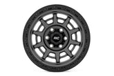Rough Country 85 Series Wheel | Simulated Beadlock | Gunmetal Gray/Black | 17x9 | 6x5.5 | -18mm