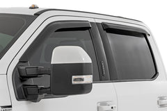 Side Window Deflectors | Tape On Rain Guard | Ford F-150/Lightning/F-250/F-350/Raptor (15-26)
