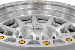 Rough Country 85 Series Wheel | Simulated Beadlock | Full Machine | 17x9 | 5x5 | -12mm