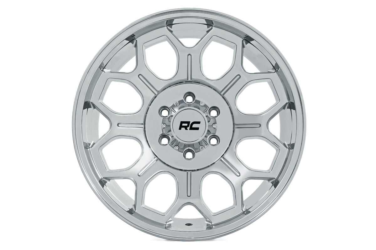 Rough Country 77 Series Wheel | One-Piece |Chrome | 22x12 | 6x135 | -44mm