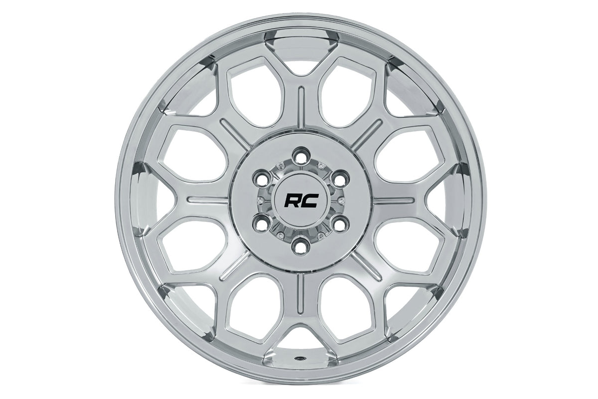 Rough Country 77 Series Wheel | One-Piece |Chrome | 22x12 | 6x5.5 | -44mm