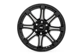 Rough Country 81 Series Wheel | One-Piece | Semi Gloss Black w/machined spokes | 20x9 | 8x180 | 0mm