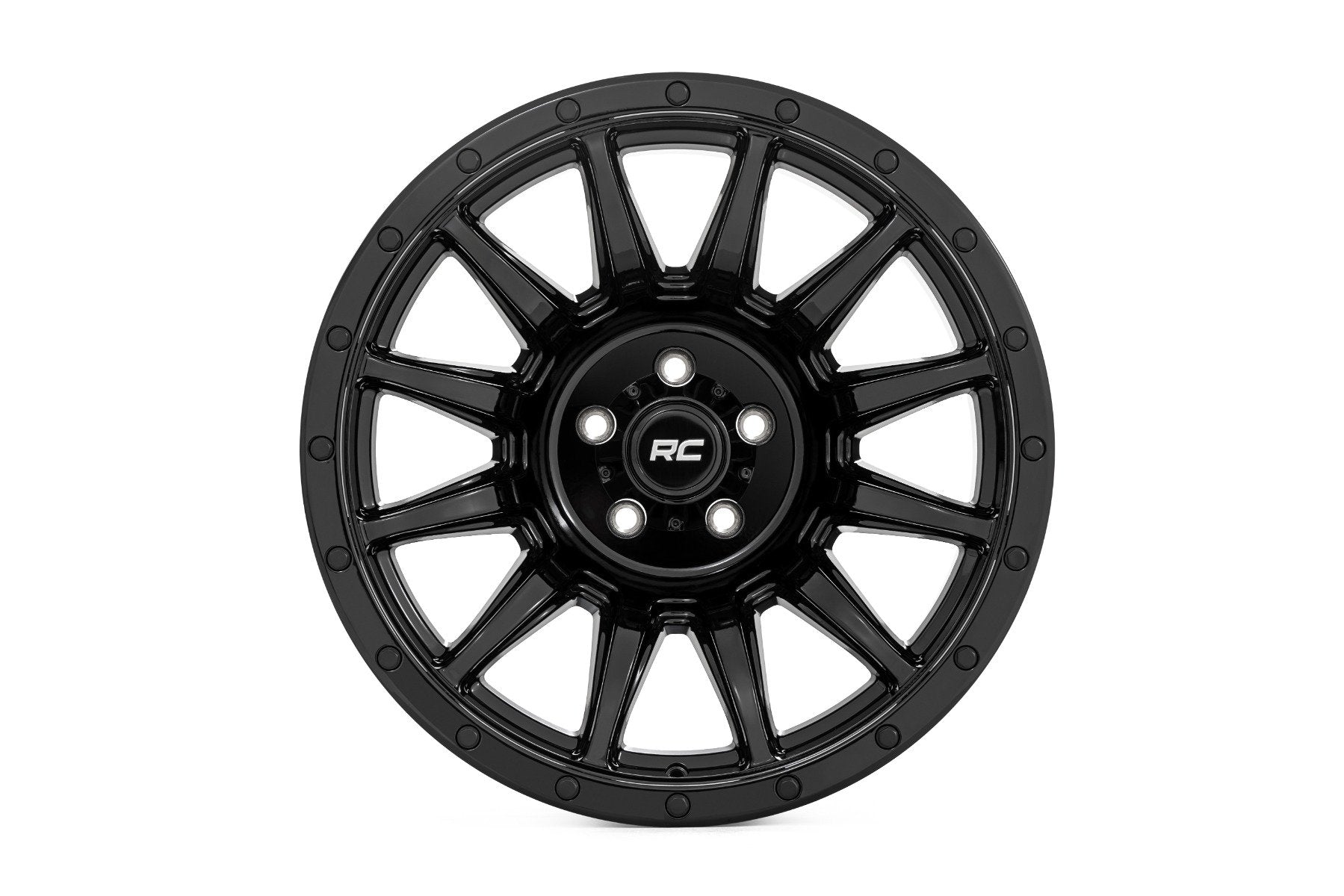Rough Country 90 Series Wheel | One-Piece | Gloss Black | 20x9 | 6x5.5 | 0mm