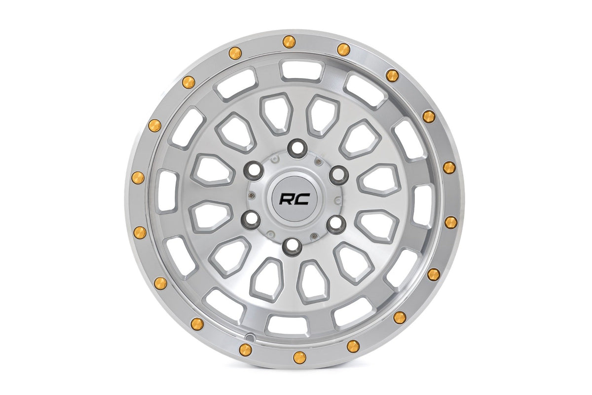 Rough Country 87 Series Wheel | Simulated Beadlock | Full Machine | 17x8.5 | 5x5 | +0mm