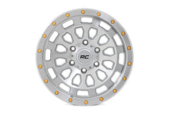 Rough Country 87 Series Wheel | Simulated Beadlock | Full Machine | 17x8.5 | 5x5 | +0mm