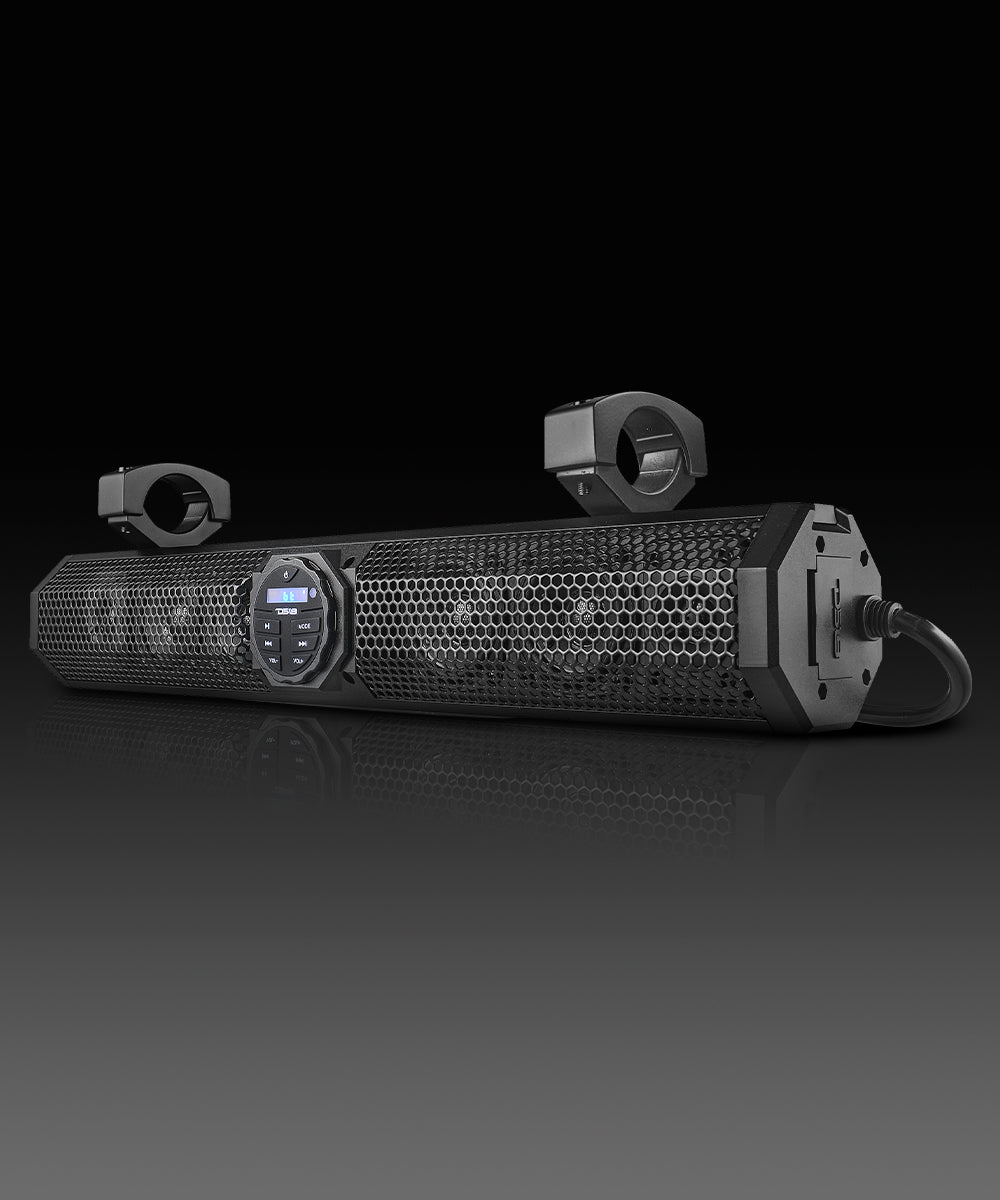 24" Marine Sound Bar Speaker System, 6 Speakers 600 Watts, Bluetooth® v5.0, Rotating Control Panel - DS18