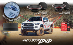 DS18 2005-2021 Toyota Tacoma Double and Access Cab Front and Back Doors Speakers Best Upgrade/Replacement Package 1800 Watts