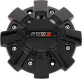 ST7 CENTER CAP DUAL FIT BOLT-IN GLOSS BLACK